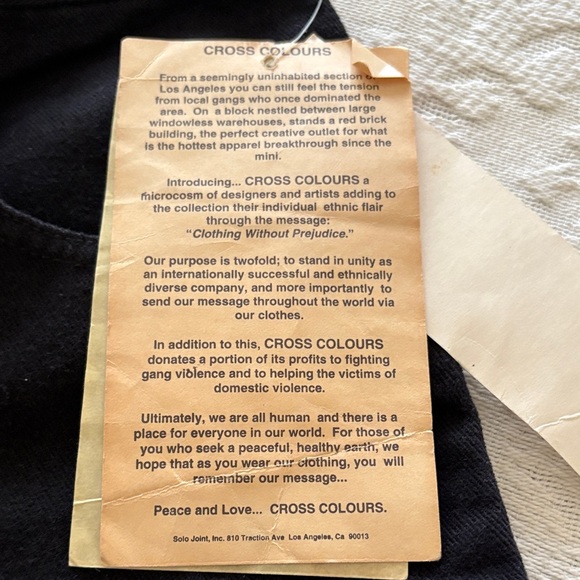 BNWT VINTAGE women’s Black Jeans by Cross Colours - Picture 7 of 15